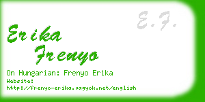 erika frenyo business card